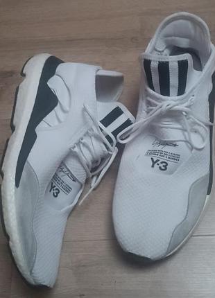 Кросівки чоловічі adidas y-3 біло-чорні 30 см