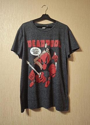 Футболка дэдпул / deadpool marvel от primark (размер xl).