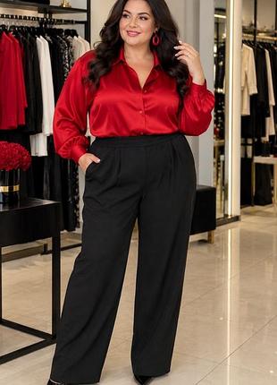 Брюки відомого бренду «h&m” чорні класічні базові розмір 4 xl (56)