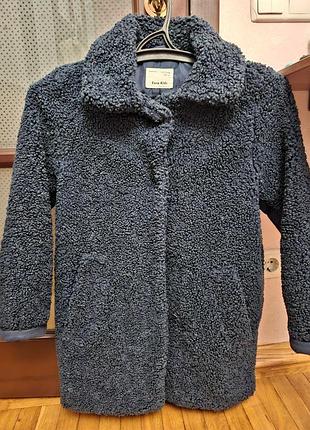 Пальто дитяче zara kids тедді синє