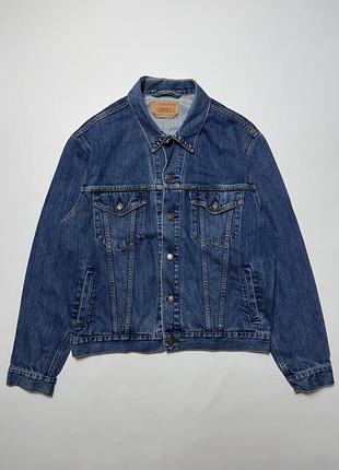 Чоловіча джинсова куртка levi's 70550 l синя вінтажний стиль trucker