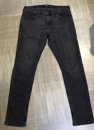 Hollister чоловічі темно-сірі джинси w34 l 29 чоловічий одяг/унісекс