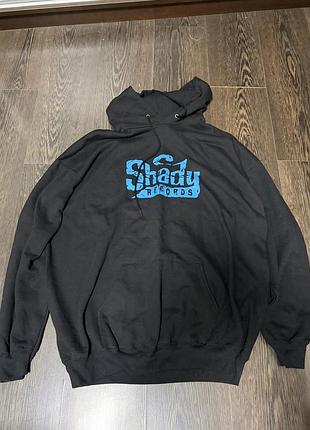 Худі чоловіче shady records чорне з синім принтом