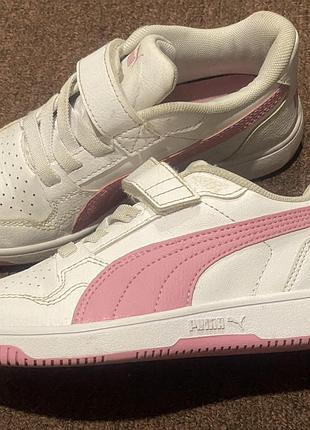 Кросівки для дівчинки puma біло-рожеві 31 розмір