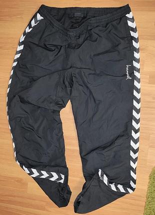 Спорт стильные черные спортивные штаны hummel.2 хл