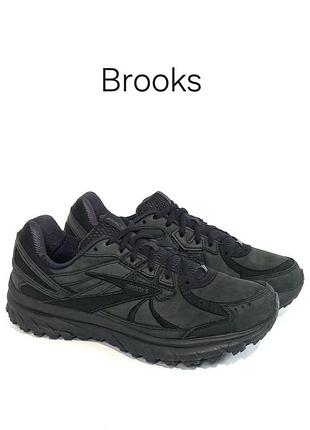 Кожаные кроссовки brooks zeal walker black оригинал