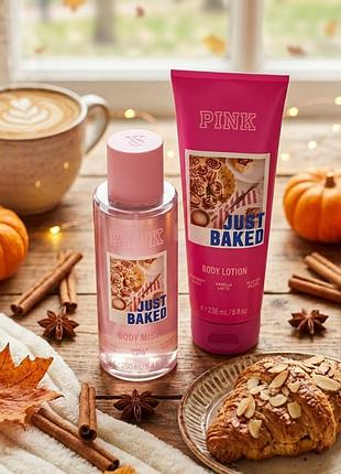 Набір victoria's secret pink just baked: парфумований спрей та лосьйон для тіла