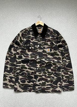Куртка carhartt michigan coat камуфляжная (овершот, jacket, камо)