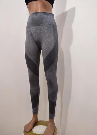 Новые спортивные термолосины h&m sport с push-up эффектом (размер l, нюанс)
