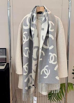 Кашемировый шарф палантин платок chanel шанель