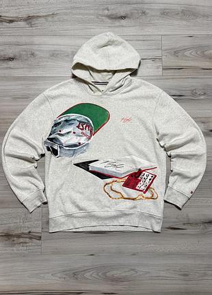 Новая бежевая оверсайз худи джордан jordan flight artist graphic fleece hoodie, m, оригинал