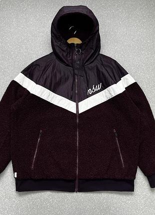 Куртка nike nsw teddy (тедди, флисовая зипка, jacket, шерпа)