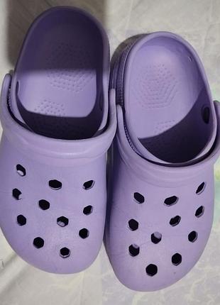 Дитячі сабо crocs фіолетові 31 розмір