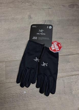 Рукавиці arc’teryx delta glove чорні з сенсорними пальцями