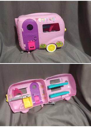 Розовый фургон трансформер из набора барби челси, barbie club chelsea camper