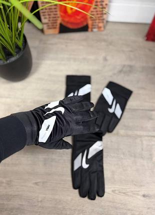 Рукавиці nike hyperwarm чорні з сенсорними пальцями та флісом