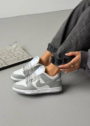 Nike sb dunk low white/gray fur 4