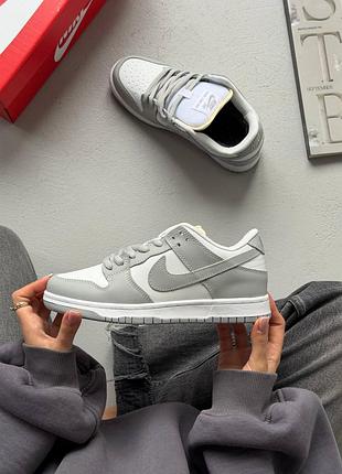 Nike sb dunk low white/gray fur 5