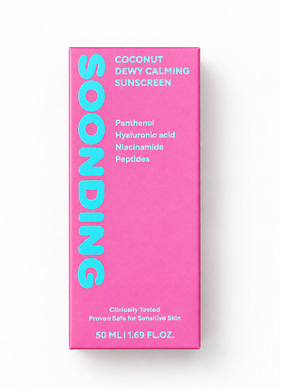 Сонцезахисний крем soonding coconut dewy calming sunscreen 50 мл