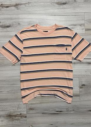 Футболка стусі оверсайз в смужку stussy striped pocket tee, s-m, оригінал