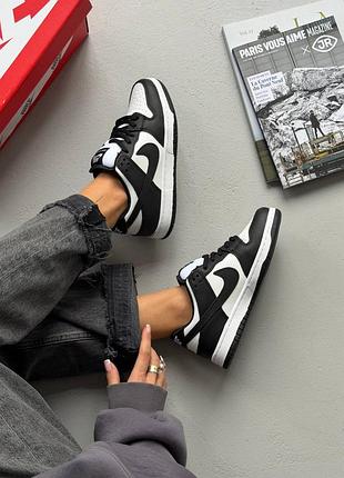 Nike sb dunk low black/white fur