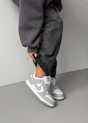 Nike sb dunk low white/gray fur