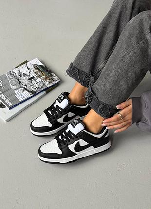 Nike sb dunk low black/white fur 2