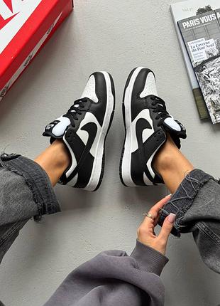 Nike sb dunk low black/white fur 5