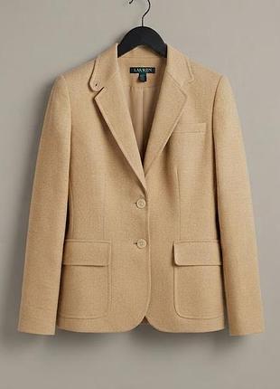 Льняной пиджак блейзер lauren ralph lauren (100% linen), размер 12 (l)