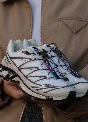 Кроссовки salomon xt-6 lab white light rose