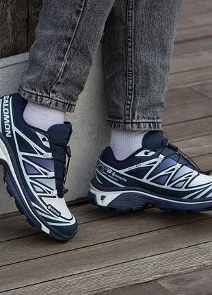 Кроссовки salomon xt-6 gore-tex blue white