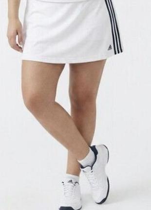 Біла вінтажна спідниця adidas з тканини масло / спортивна тенісна спідниця оригінал