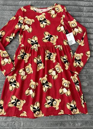 Сукня h&m розмір 9/10 років зріст 140 плаття з ведмедиком