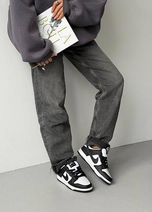 Nike sb dunk low black/white fur 4