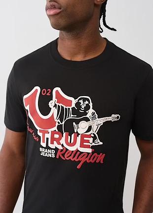 Нова чоловіча бавовняна чорна футболка від відомого бренду true religion, big horseshoe buddha tee xl usa 🇺🇸
