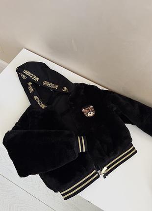Куртка-бомбер дитяча moschino чорна на 4 роки