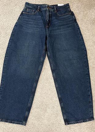 Жіночі бавовняні темно сині джинси балони бочечки  loft rivete barrel jeans 29 м usa 🇺🇸