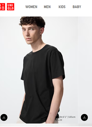 Футболка премиум серии uniqlo u с технологией airism cotton