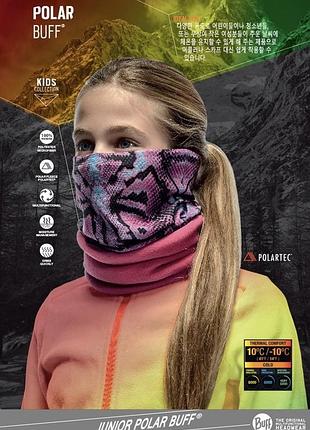 Buff баф лыжный розовый змеиный принт бафф флис стретч можно надеть разными способами