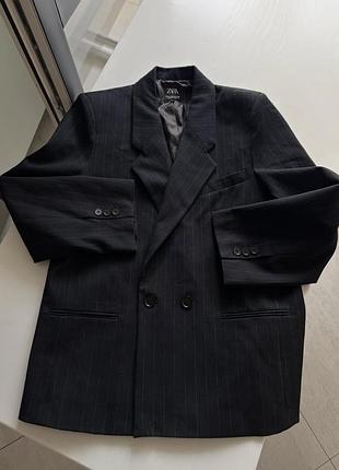 😍стильний якісний жакет zara 😍 вільного оверсайз крою