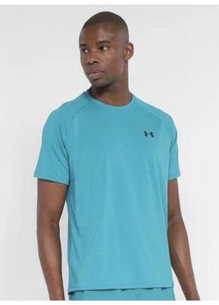 Футболка мужская under armour tech tee бирюзовая l