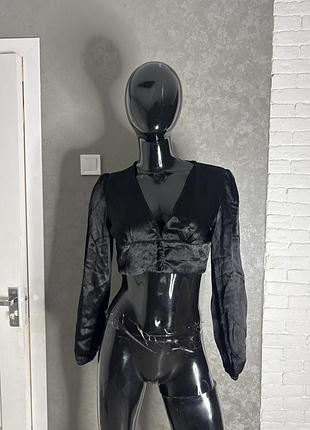 Вкорочена блуза блузка zara, l