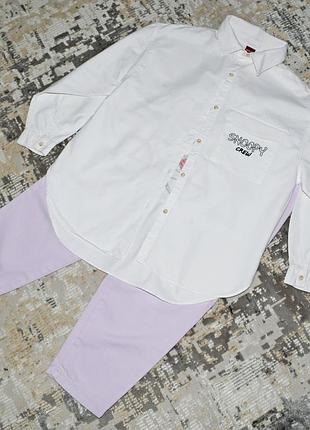 Стильна сорочка оверсайз для дівчинки zara x snoopy 11-12р/152см
