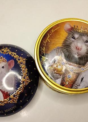 Комплект коробок металевих "year of the royal mouse" 2 штуки коробка коллекционные