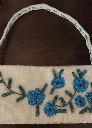 Сумка ручної роботи з італії! вишита бісером!👜🌸