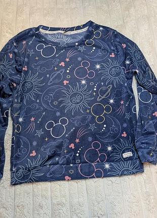 М'якенька велюрова кофта світшот disney mickey mouse від george (розмір s-m / uk 8-10)