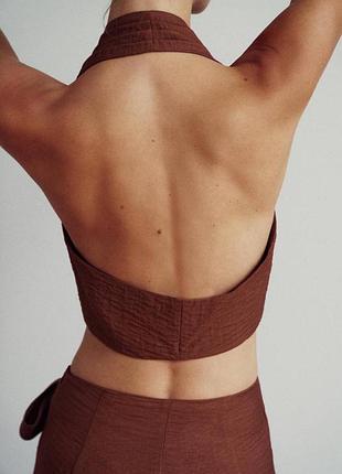 Коричневий топ zara 4
