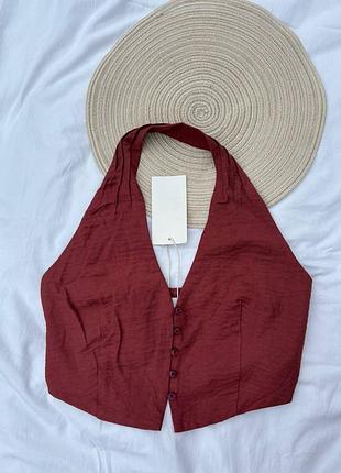 Коричневий топ zara 5
