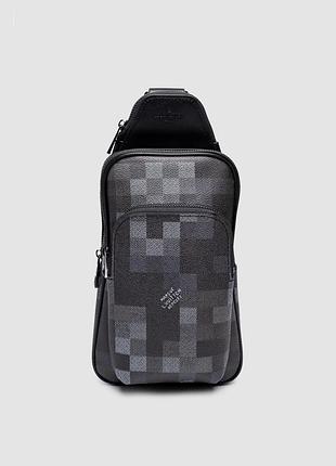 Сумка слинг louis avenue slingbag damoflage vuitton grey canvas