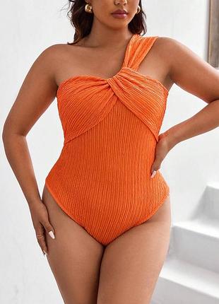🥰 суцільний купальник на одне плече shein 3xl